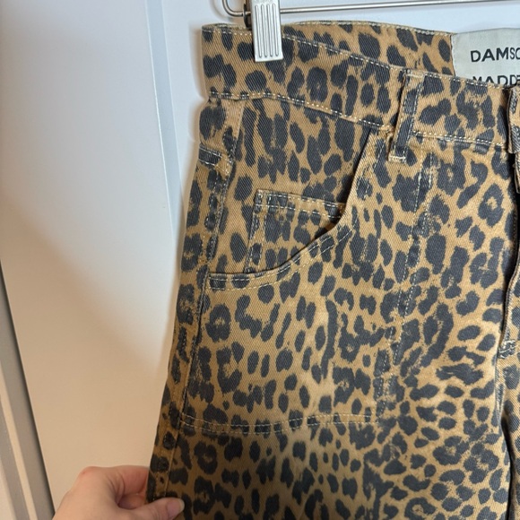 Damson Madder Cargo Denim Jeans Leopard Print Loose Baggy Fit Size 12 - Picture 4 of 8